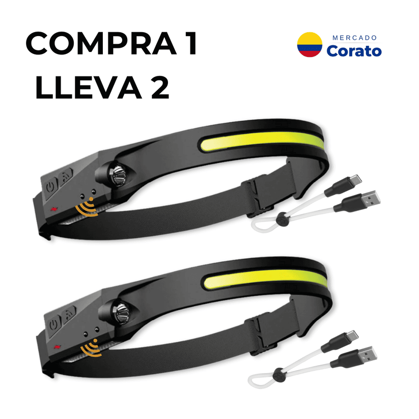 Linterna LED para cabeza - COMPRA 1 LLEVA 2